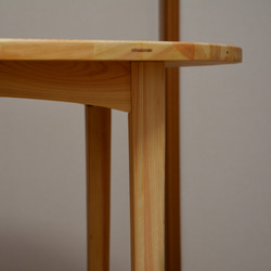 ダイニングテーブル　丸98cm  サークル　無垢のヒノキ　　 7枚目の画像