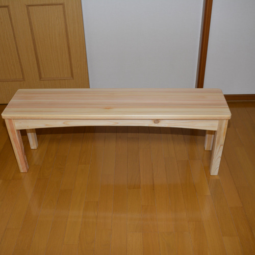 ダイニングベンチ 幅120cm 奥行30cm 高さ42cm 無垢のヒノキ ダイニングベンチ 幅120cm 奥行30cm 高さ42cm 無垢のヒノキ