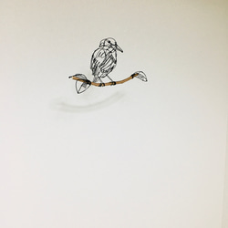 ワイヤーアート　ワイヤークラフト  鳥　カワセミ 6枚目の画像