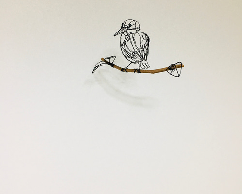ワイヤーアート ワイヤークラフト 鳥 カワセミ 立体・オブジェ ワイヤーアート ワイヤークラフト 鳥 カワセミ 立体・オブジェ