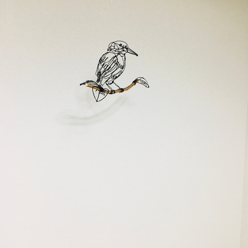 ワイヤーアート ワイヤークラフト 鳥 カワセミ 立体・オブジェ