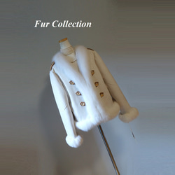 肉厚ふわふわ☆柔らかな手触りのミルキーホワイトファーコート上質