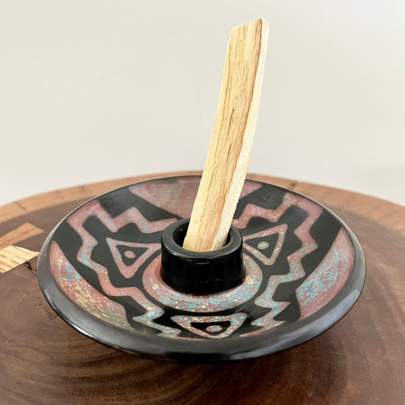 秘魯丘盧卡納斯手造聖木陶碟 Peruvian Chulucanas Ceramic Palo Santo Holder 第6張的照片