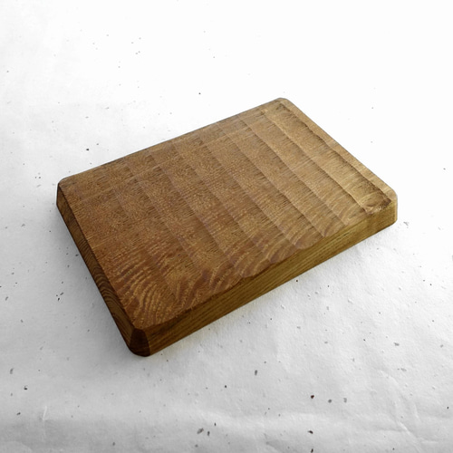 我谷盆 栗 21×15×2cm 灰汁染め お盆 トレイ 木地盆 折敷 お盆