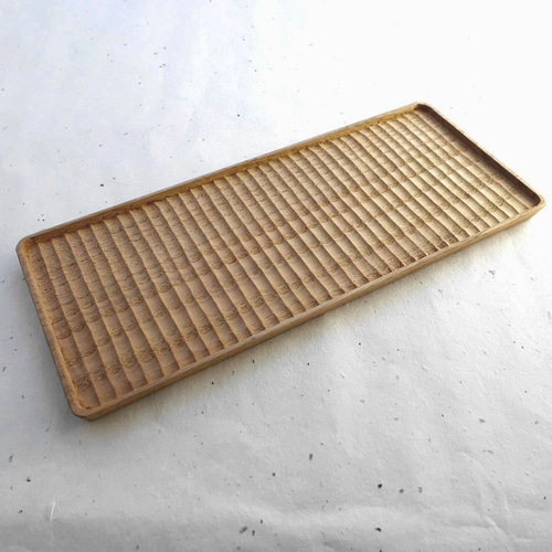 我谷盆 栗 30×13×1.2cm ナチュラル お盆 トレイ 木地盆 折敷