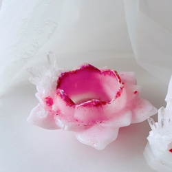 Crystal Maria & Lotus --マリア様と蓮の花のキャンドルホルダー♡Pink--【心のお守りセット】 6枚目の画像