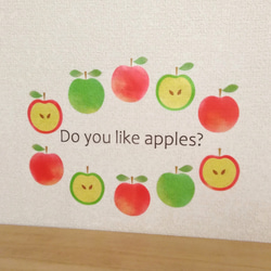 りんごのウォールステッカー(赤&青) 2枚目の画像