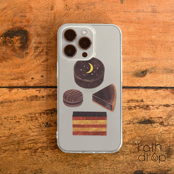 AQUOS sense7 智慧型手機保護殼 Android 相容巧克力色 第3張的照片