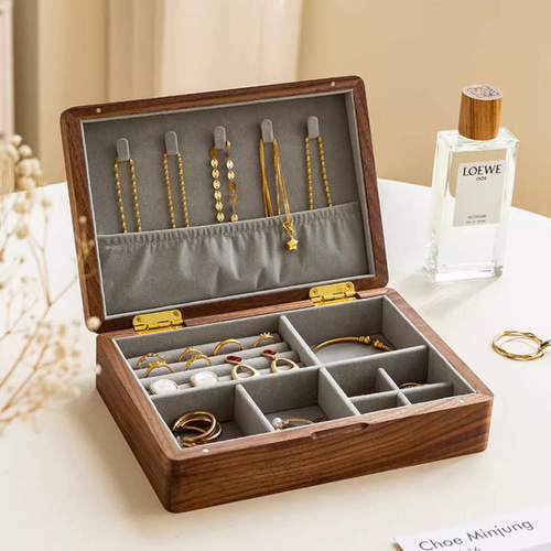送料無料】大型トラベルジュエリーボックス木製ジュエリーボックス多層