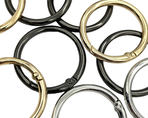 カラビナ 丸型 リング サークル 2個入り 丸カン キーホルダー バック