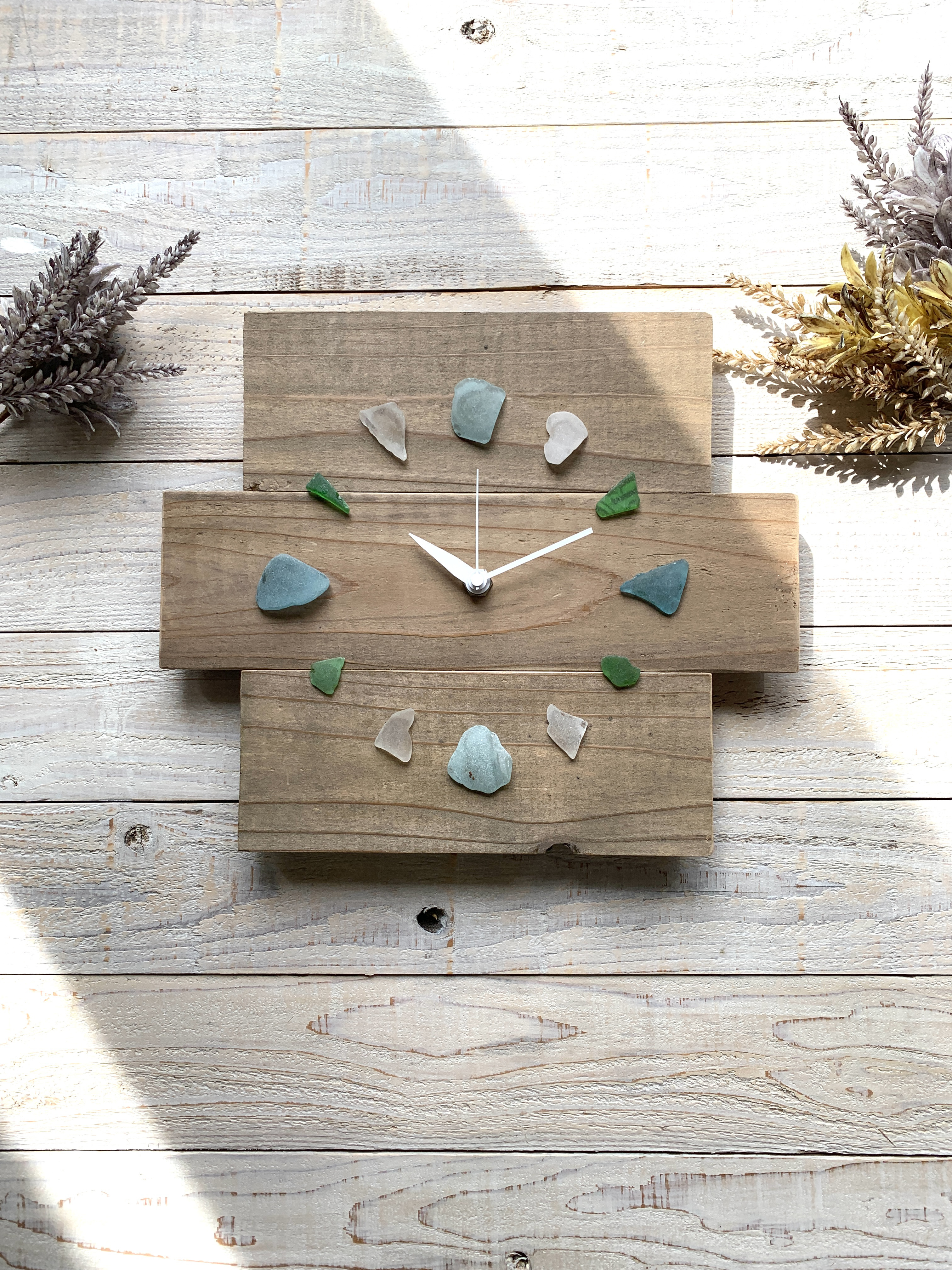 掛け時計　ビーチグラス