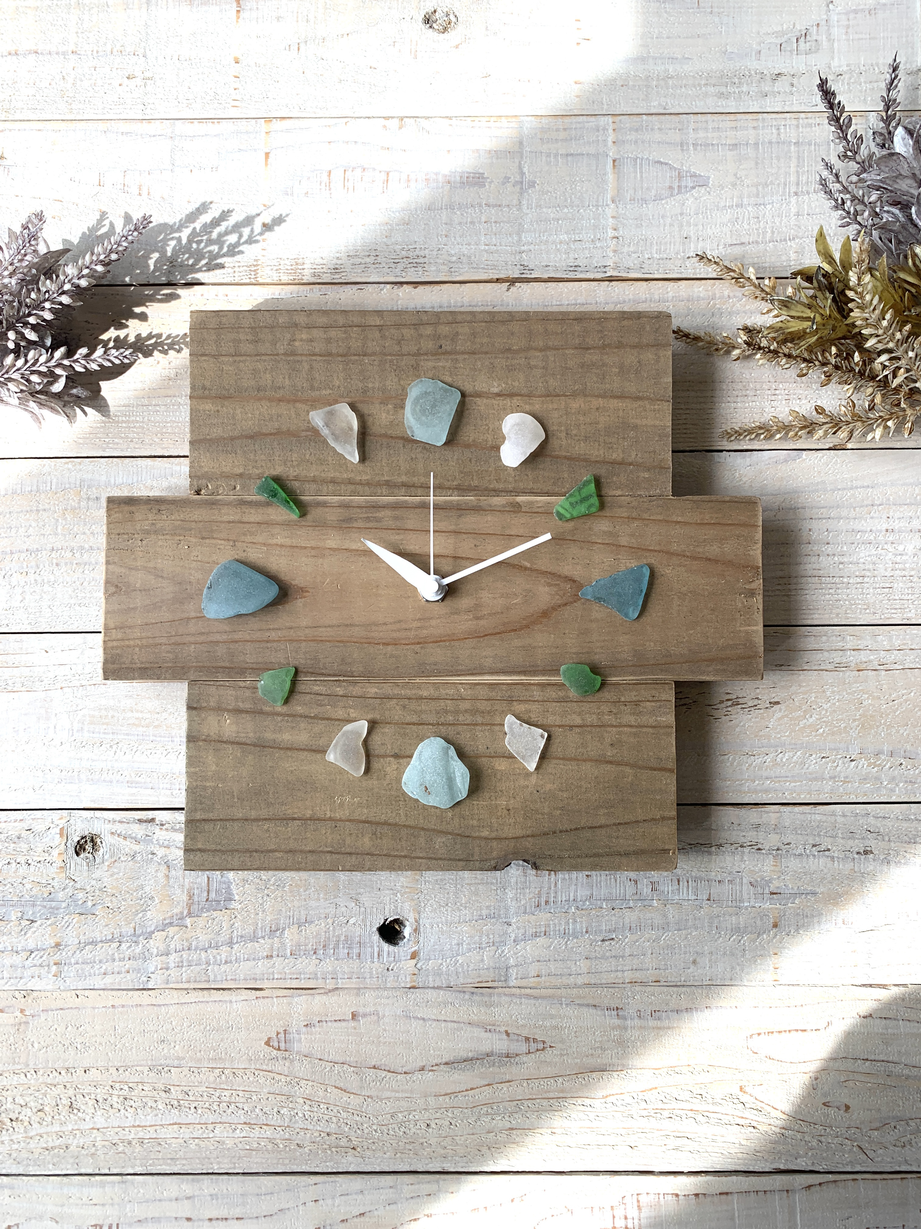 掛け時計　ビーチグラス