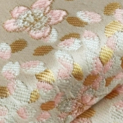 【100歳】百寿紀寿祝い西陣織金襴 『桜の花いかだ』合わせちゃんちゃんこ４点セット 8枚目の画像