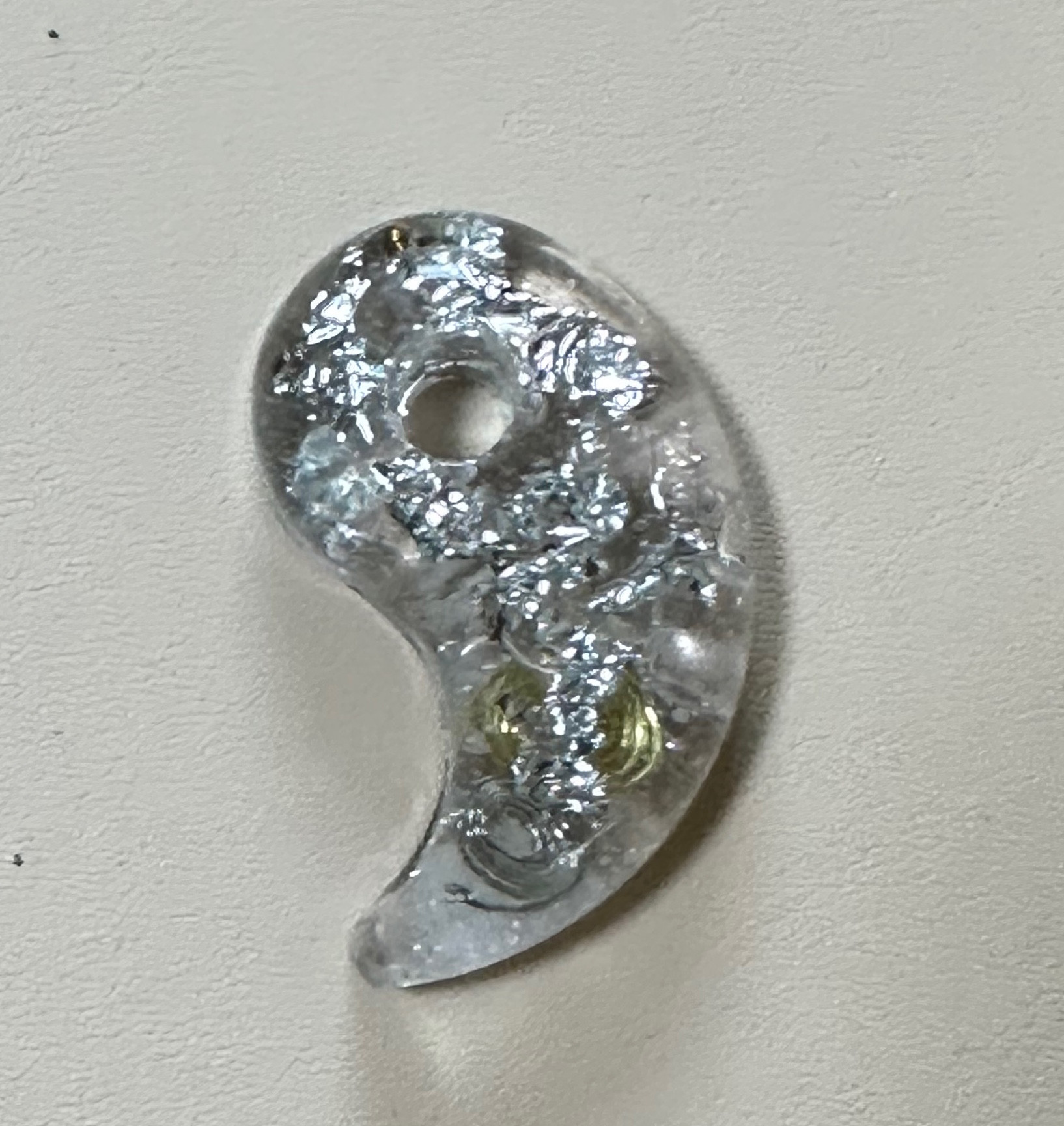 勾玉オルゴナイト　陰陽統合　シルバー