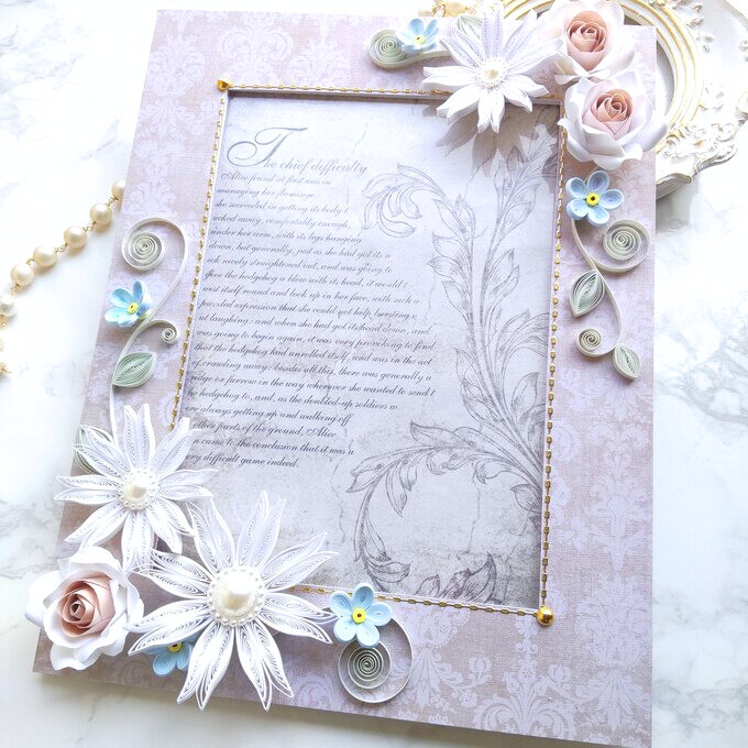 クイリングの写真たて＊ウェルカムボード、ウェディングにも♪