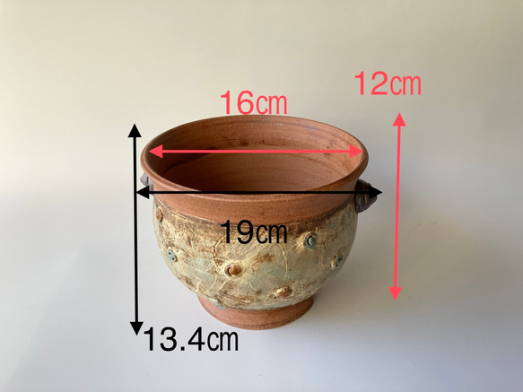 陶製植木鉢「悠」part5Lサイズ 8枚目の画像