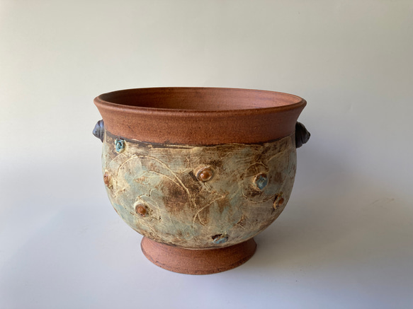 陶製植木鉢「悠」part5Lサイズ 3枚目の画像