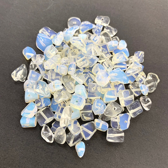穴あき】レインボーツヤ！さざれ石 20g メノウ 瑪瑙 天然石