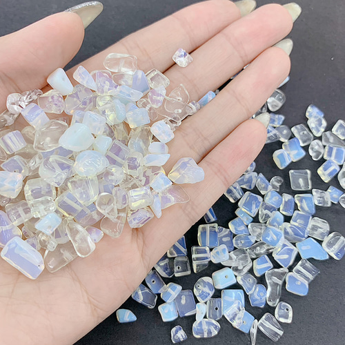 穴あき】レインボーツヤ！さざれ石 20g メノウ 瑪瑙 天然石