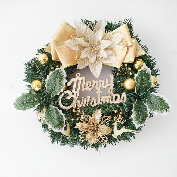 [早割クリスマス2023]クリスマスリース 玄関 グリーン クリスマスプレゼント Christmas wreath 5枚目の画像