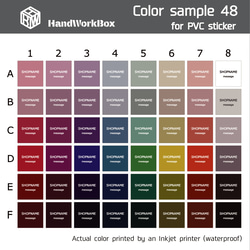 カラーPVCステッカー　シースルーステッカー　30mmサイズ以上　円形・四角 最大130枚前後　防水・室外可能　プロ仕様 2枚目の画像