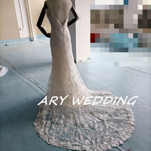 美品！花柄刺繍 薄シャンパンの色 ウエディングドレス 二次会  