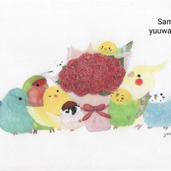 13種類から選べる♪かわいい季節の小鳥さんポストカード 8枚目の画像