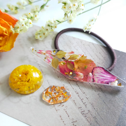 福袋SALE　〜薔薇のアクセサリ4点セット〜　赤　バラ　紫陽花キンモクセイ クリア　レジン　ドライフラワー　花　春夏秋冬 3枚目の画像