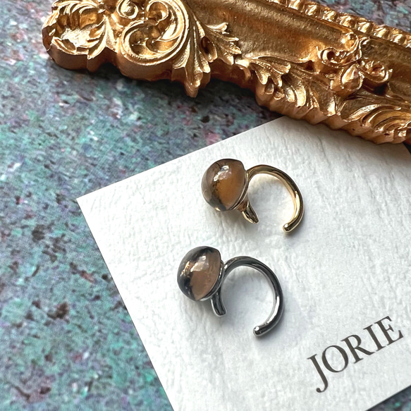 【JORIE】スモーキークォーツ　Ear cuff 2枚目の画像