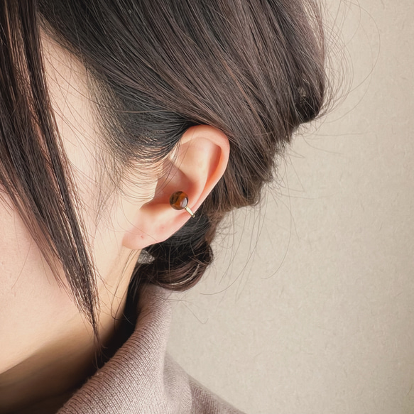 【JORIE】スモーキークォーツ　Ear cuff 7枚目の画像