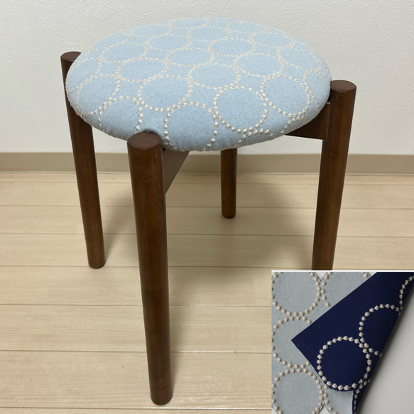 ミナペルホネン ハンドメイド スタッキング スツール タンバリン 生地