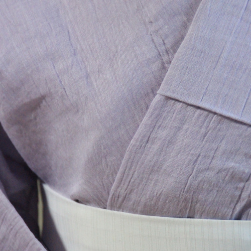 ◇近江ちぢみ大人の贅沢◇爽やかなごく薄い藤色（16進色コード