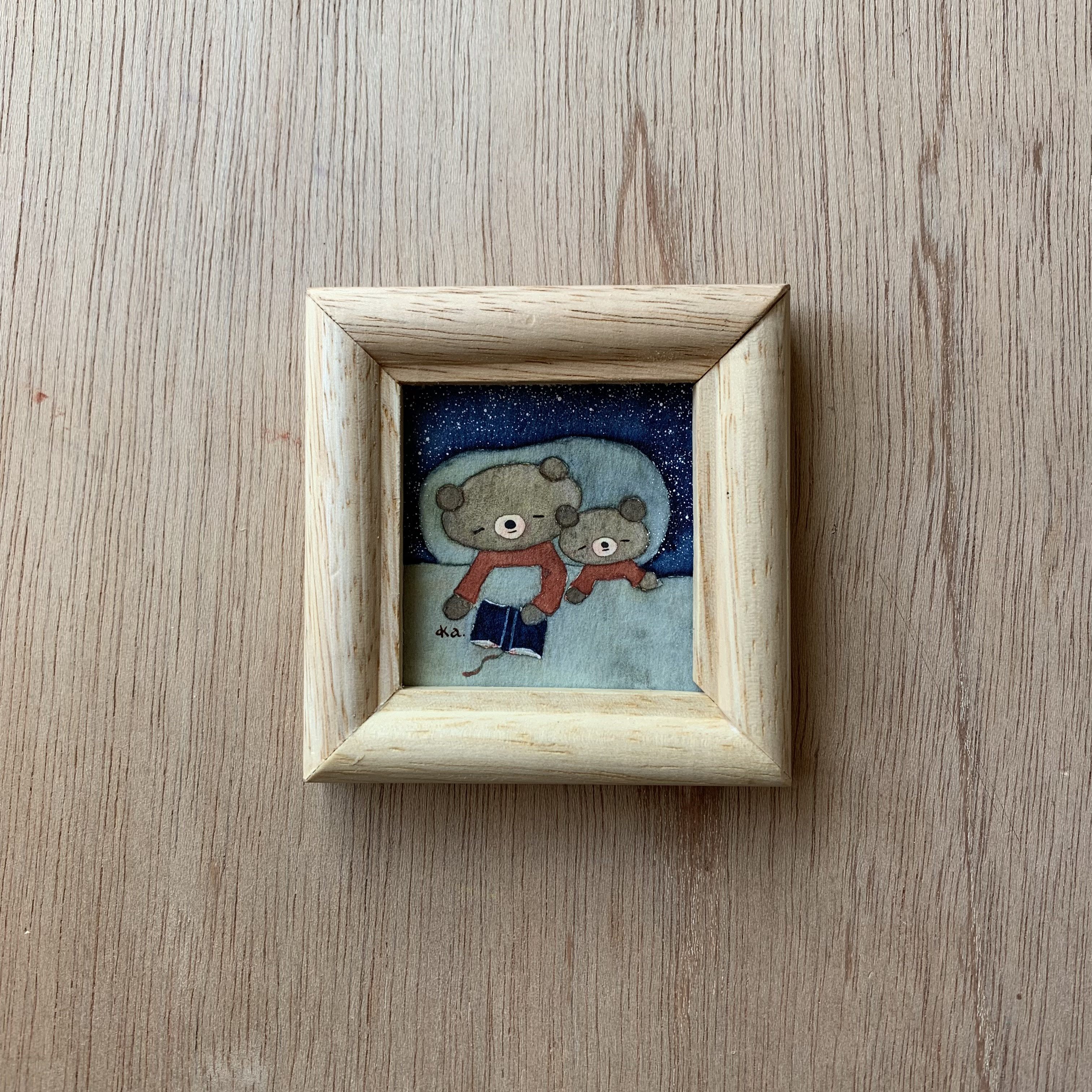 「くまさんの冬眠り」ミニ額　原画 7,252円