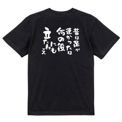 名言系半袖Tシャツ【昔は足が速かったは何の役にも立たねえ】おもしろTシャツ　ネタTシャツ 4枚目の画像