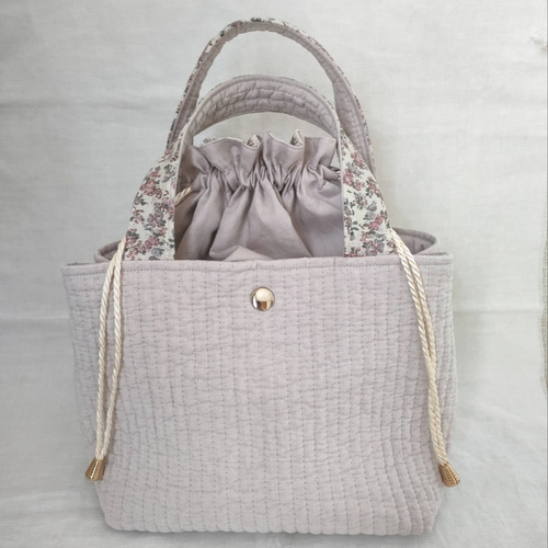 【専用】ヌビ×リバティ トートバッグ ヌビバッグ リバティA ピンク ラセンビィコットン ヌビ 花柄