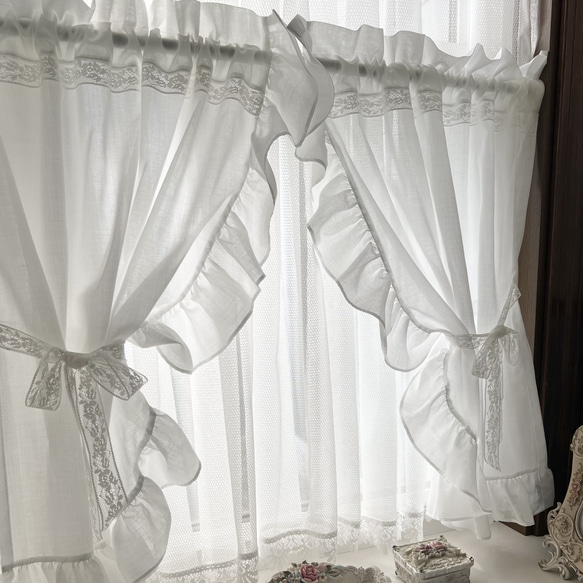 【こころん】カフェカーテン 楽天市場】☆配送無料☆ [DECO VIEW] LAVENDER GARDEN 刺繍