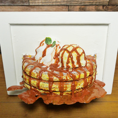 油絵 絵画 【飛び出すキャラメルパンケーキ】 絵画 HR 通販 油絵 絵画 【飛び出すキャラメルパンケーキ】 絵画 HR 通販
