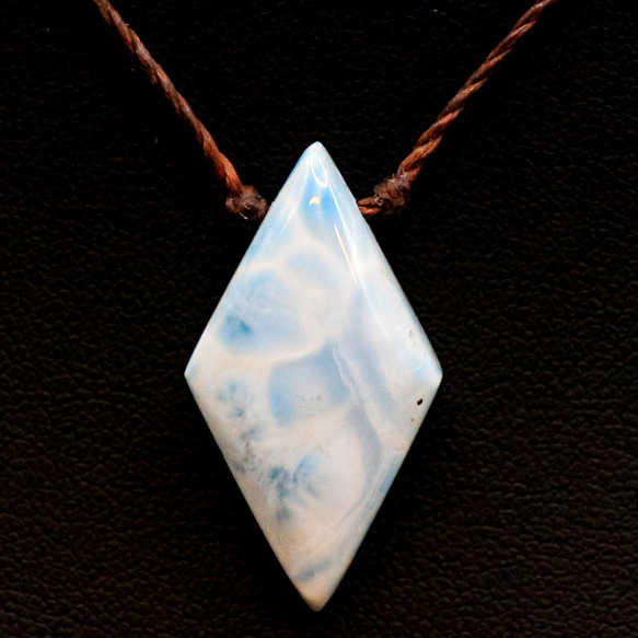 ラリマー ひし形 穴あき ルース loose_stone68 ネックレス・ペンダント