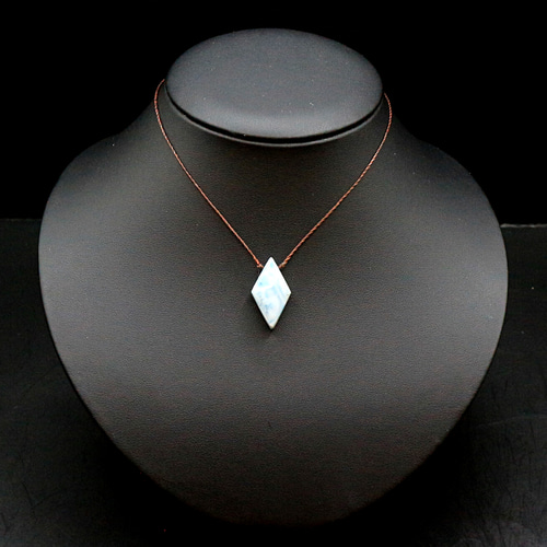 ラリマー ひし形 穴あき ルース loose_stone68 ネックレス・ペンダント
