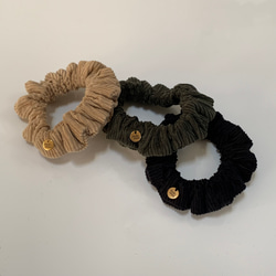 【SALE】corduroy mini scrunchie / コーデュロイ ミニシュシュ 2枚目の画像