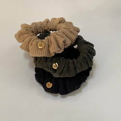 【SALE】corduroy mini scrunchie / コーデュロイ ミニシュシュ 1枚目の画像