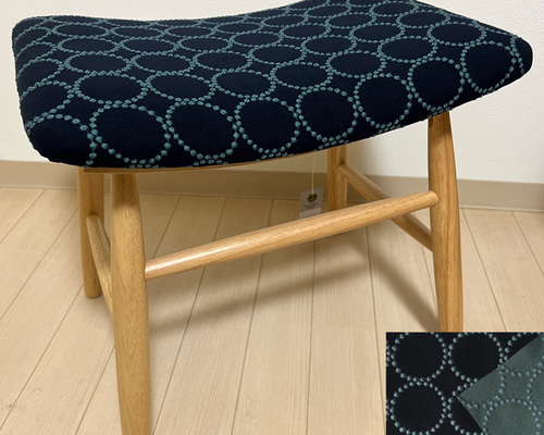 ミナペルホネン スツール タンバリン 丸脚 【 新インディゴ/ダーク