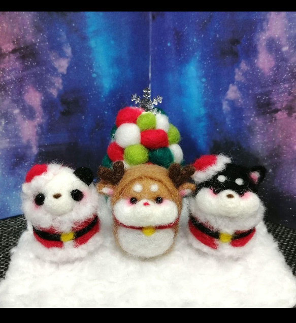 【ご予約品】羊毛フェルト　クリスマスセット 1枚目の画像
