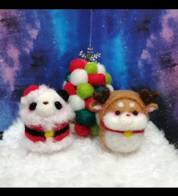 【ご予約品】羊毛フェルト　クリスマスセット 3枚目の画像