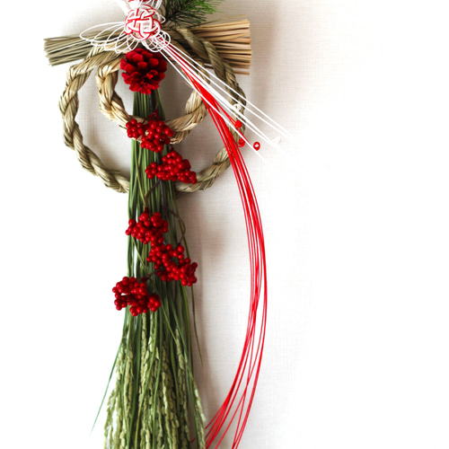 豊作 玄関飾り 迎春 水引 イベ しめ縄 松 正月飾り 