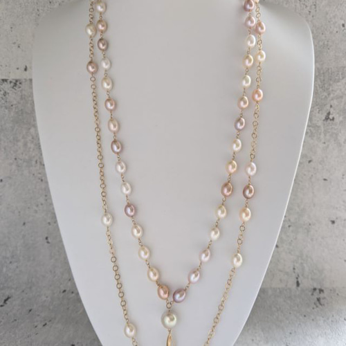 淡水真珠 2連ネックレス / K18 ネックレス・ペンダント Jewelry Tori 