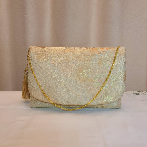 Creema限定♡母の日】和風秋もみじ模様シルク着物帯の
