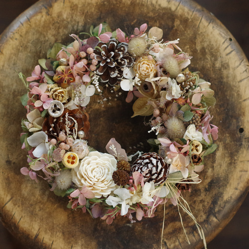 アンティークピンククリスマスリースМ リース nancys 通販 16685279