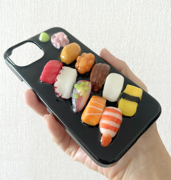 【新作】握り寿司のスマホケース 寿司十貫 5枚目の画像