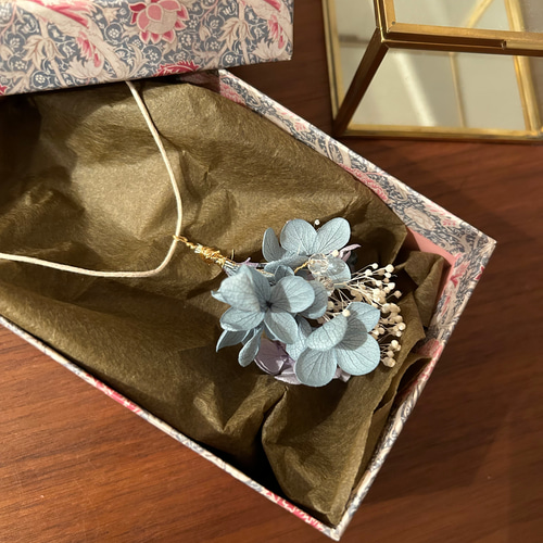 プリザーブドフラワー紫陽花のネックレス ネックレス アクセサリー 